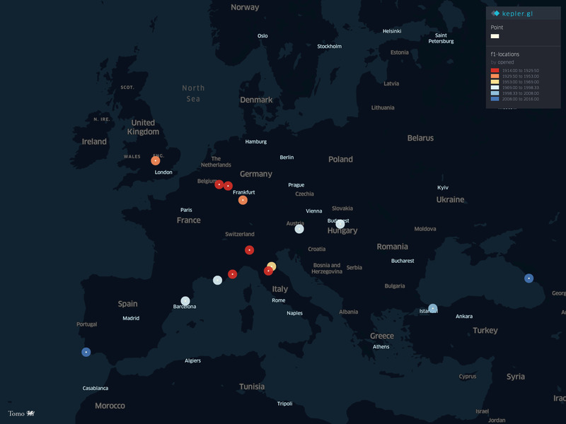 History of F1™ circuits in Europe