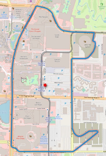 Las Vegas Grand Prix track, Circuit route and map